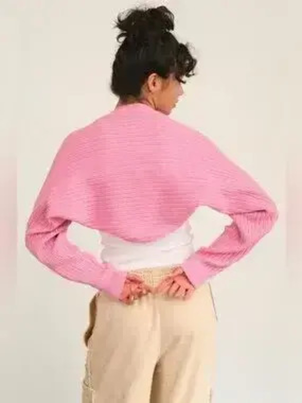 HYFVE Ribbed Knit Bolero Cardigan - Picture 2 of 5